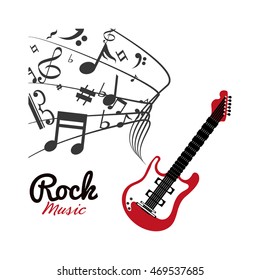 guitar music sound instrument icon. Flat and Colorful illustration. Vector illustration
