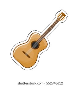 The guitar is a musical instrument classified as a string instrument
