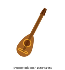 guitar musical instrument fill style icon vector illustration design