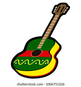 Guitar musical instrument image vector illustration designz
