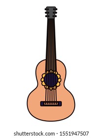 guitar musical instrument isolated icon vector illustration design