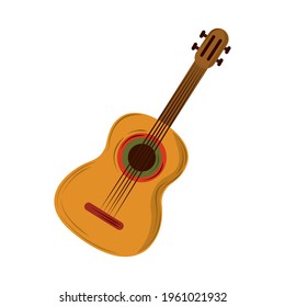 guitar musical instrument isolated icon