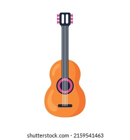 guitar musical instrument isolated icon