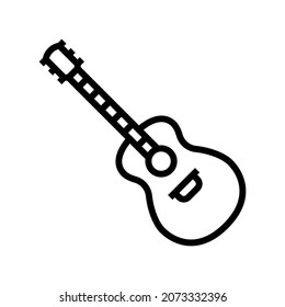 guitar musical instrument line icon vector. guitar musical instrument sign. isolated contour symbol black illustration