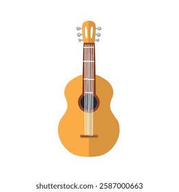 Guitar musical instrument symbol, hand drawn vector illustration