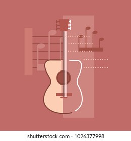 Guitar And Musical Notes