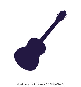 guitar musical on white background