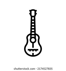 guitar musician instrument line icon vector. guitar musician instrument sign. isolated contour symbol black illustration