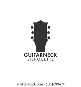 Guitar neck logo design template vector isolated illustration