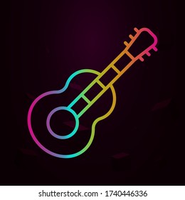 Guitar nolan icon Simple thin line, outline vector of Peace day icons for ui and ux, website or mobile application