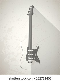 Guitar on grunge background