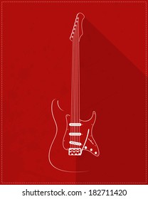 Guitar on grunge background