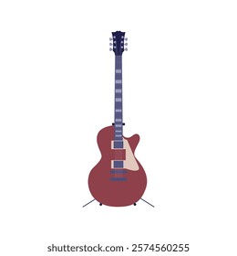 Guitar on an isolated background. Vector illustration in a flat style