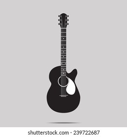 Guitar on white background