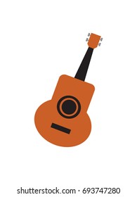 Guitar on white background