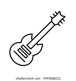 Guitar on white background. Perfect use for web, pattern, design, icon, ui, ux, etc.