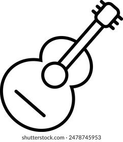 Gitarre auf weißem Hintergrund. Perfekte Verwendung für Web, Muster, Design, Icon-Design eps 10.