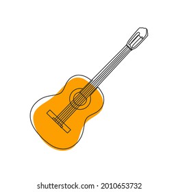 guitar oneline art continuous line