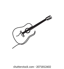 Guitar online continous single line art