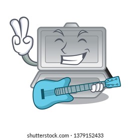 With guitar open styrofoam in the character box