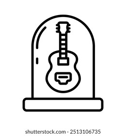 Guitar Outline Icon, Vector illustration