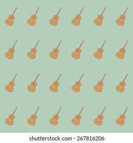 guitar pattern isolated on background