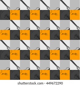Guitar Pattern in vector with colorful