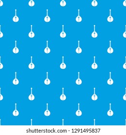 Guitar pattern vector seamless blue repeat for any use