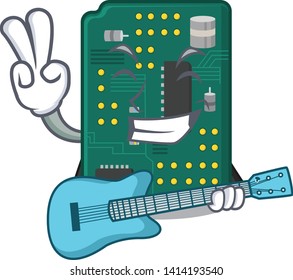 With guitar PCB circuit board in PC characters