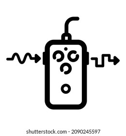 Guitar Pedal Effects Flat Icon Isolated On White Background