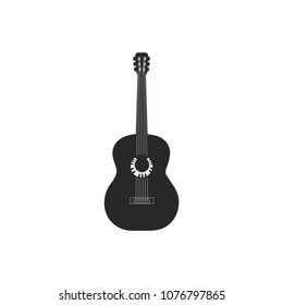 Guitar and piano logo template. Musical instrument symbol modern, simple, vector, icon for website design, mobile app, ui. Vector Illustration