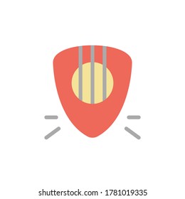 Guitar pic icon. Simple color vector elements of rock n roll icons for ui and ux, website or mobile application