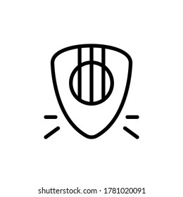 Guitar pic icon. Simple line, outline vector elements of rock n roll icons for ui and ux, website or mobile application