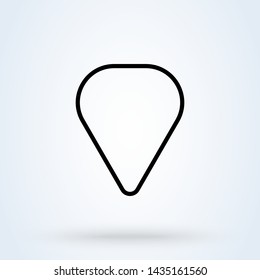 Guitar pic Simple vector line art. modern icon design illustration.