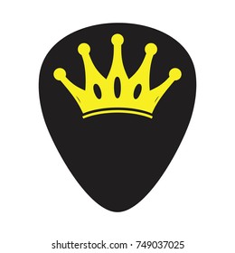 Guitar pick and crown  icon