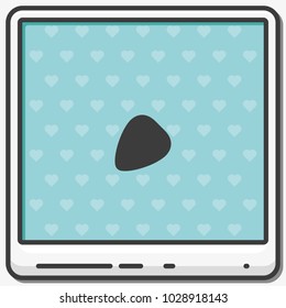 Guitar pick flat vector icon.