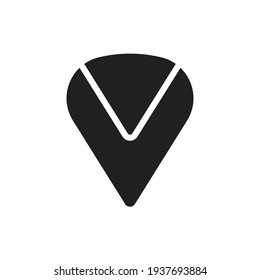 Guitar pick icon design isolated on white background
