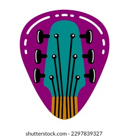 Guitar Pick Icon Flat Design Vector Illustration