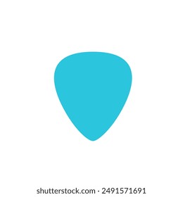 Gitarren-Pick-Symbol. Isoliert auf weißem Hintergrund. Aus blauem Symbolsatz.