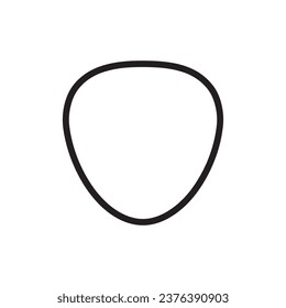 guitar pick Icon liner flat illustration on white background..eps