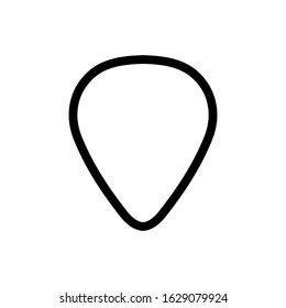 Guitar pick icon, musical instrument vector illustration.