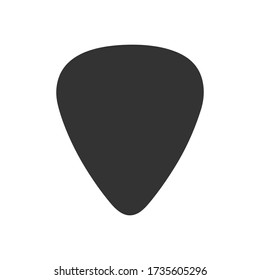  Guitar pick icon shape silhouette. Vector illustration image. Isolated on white background.