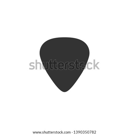 Guitar pick icon in simple design. Vector illustration