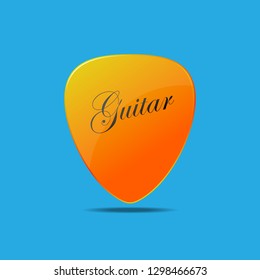Guitar pick icon vector flat design.