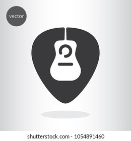 Guitar pick icon - vector illustration EPS, flat design icon