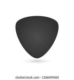 Guitar pick icon, vector illustration isolated on white background.