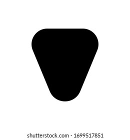 Guitar pick icon vector isolated