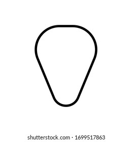 Guitar pick icon vector isolated