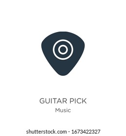 Guitar pick icon vector. Trendy flat guitar pick icon from music collection isolated on white background. Vector illustration can be used for web and mobile graphic design, logo, eps10