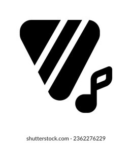 guitar pick icon. vector icon for your website, mobile, presentation, and logo design.